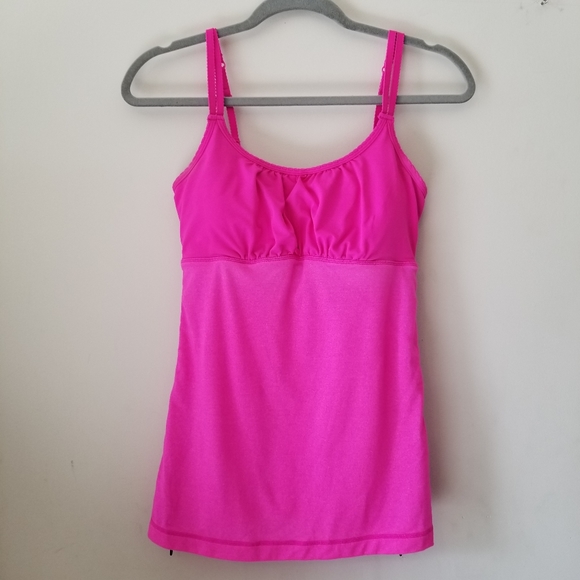 Lululemon Hot N' Sweaty Tank Pink Paris Size 6 Style W1892S - Picture 2 of 9